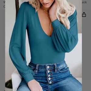 Amazon bodysuit teal